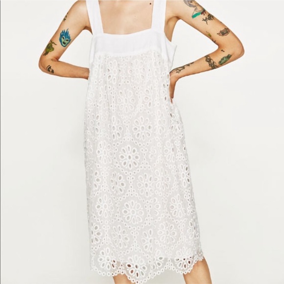 Zara Dresses & Skirts - Zara // White Eyelet Mini Dress
